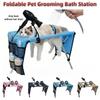 Anti-Scratch Pet Bathing Rack with Hair Dryer Holder Nail Clipping Station  Home Indoor