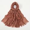 Large Size Cotton Feeling Scarf Women Plain Foulard Femme Luxury Hijab Long Bandana Evening Party Dress Shawls and Wraps
