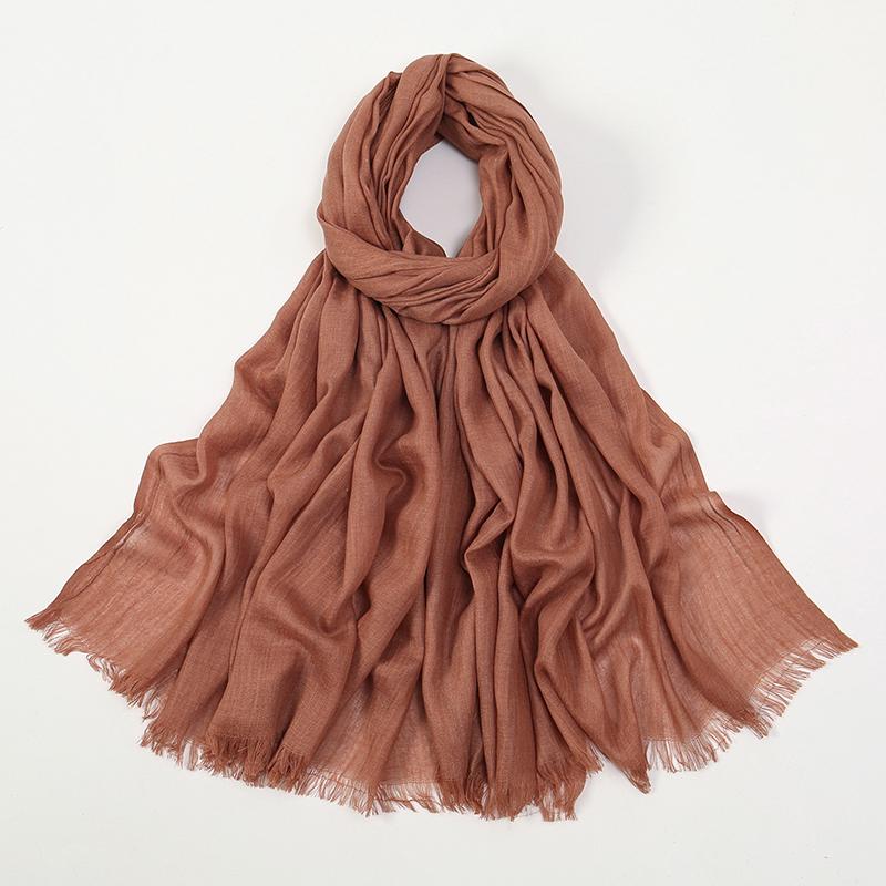 Large Size Cotton Feeling Scarf Women Plain Foulard Femme Luxury Hijab Long Bandana Evening Party Dress Shawls and Wraps