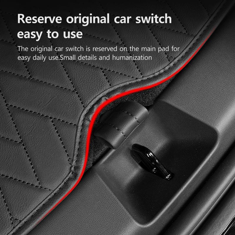 Leather Trunk Mats Fully Surrounded Waterproof Non-Slip Liner Custom Floor mat for Tesla Model Y Juniper 3 Highland 2017 to 2025