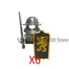 Medieval Castle Soldier Action Figures Building Block Empire Templars Lancer Warrior Militia Helmet Shield Sword Bow Toy Gifts