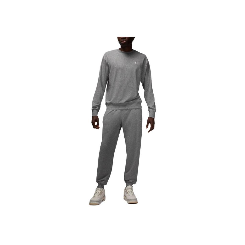 Jordan Brooklyn Comfortable Crew Neck Pullover Long Sleeve Sweatshirt Men sweatshirt Carbon-Stone FV7295-091