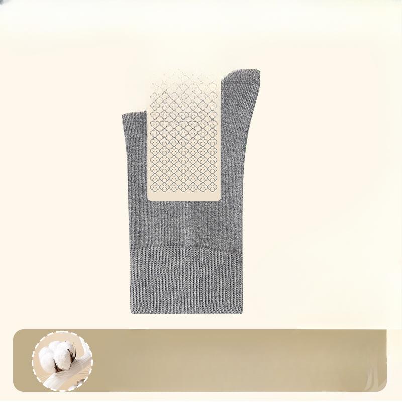 Ladies Spring and Autumn New Anti Bacterial Deodorant Sweat Absorber Pure Cotton Boneless Socks