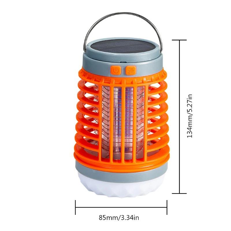 Solar LED Mosquito Killer Lamp Harmless Electric Shock Insect Trap Eco-Friendly Waterproof with Hook for Outdoor Summer Use