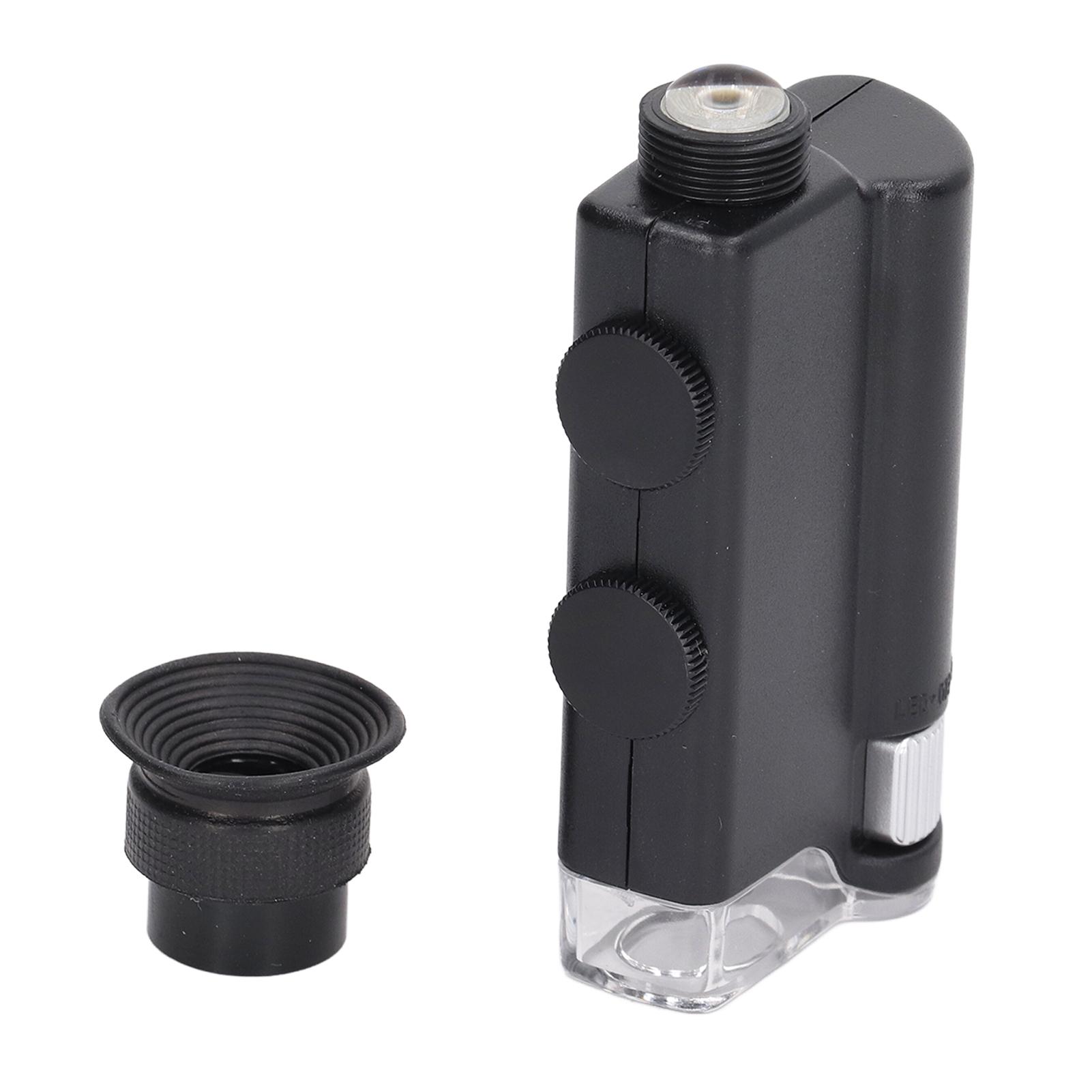 

Портативний мікроскоп 200x до 240x оптичний зум ручний кишеньковий міні-мікроскоп з УФ-підсвічуванням для