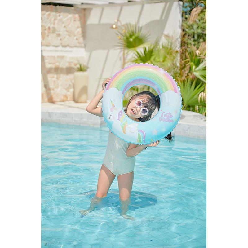 Children Swimming Adult Circle New Cartoon Colorful Unicorn Pattern Water Toys