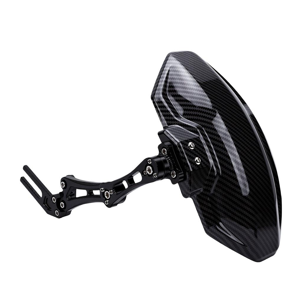 Motorbike Rear Mudguard Carbon Alloy Motorcycle Rear Guard Protector for Electric Bike Black