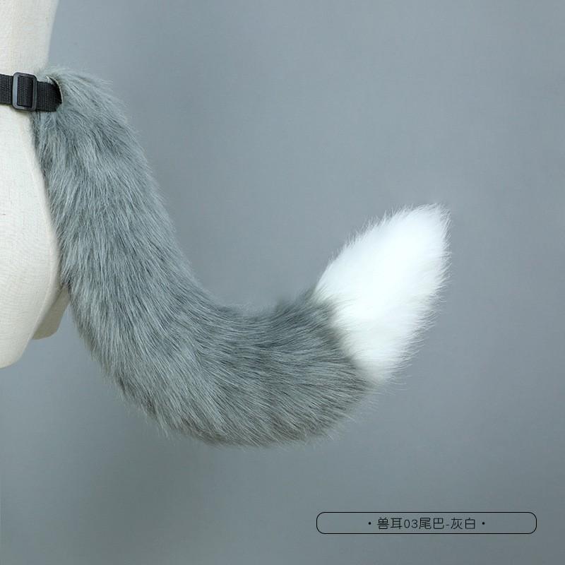 Handmade Plush Fox Tail Cosplay Accessory Anime Conventions Unisex Animal Costume Prop