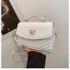 Fashion Pure Color Women's Handbag PU Large Capacity Crossbody Bag Square Bag