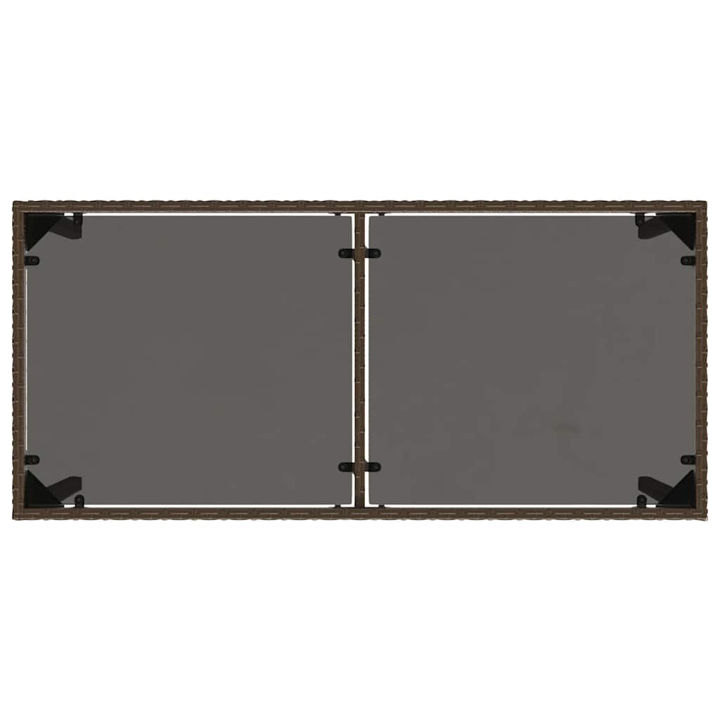 5 Piece Outdoor Dining Set with Cushions Brown Poly Rattan