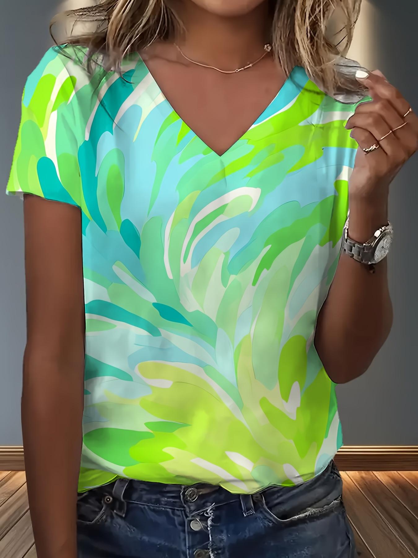

Women s Summer V-Neck Short Sleeve T-Shirt XL