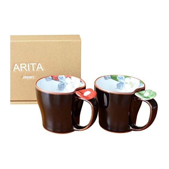 Mug Pair Present Gift Boxed Arita Ware Microwave Safe Coffee Cup Hanae Maki Made in Japan