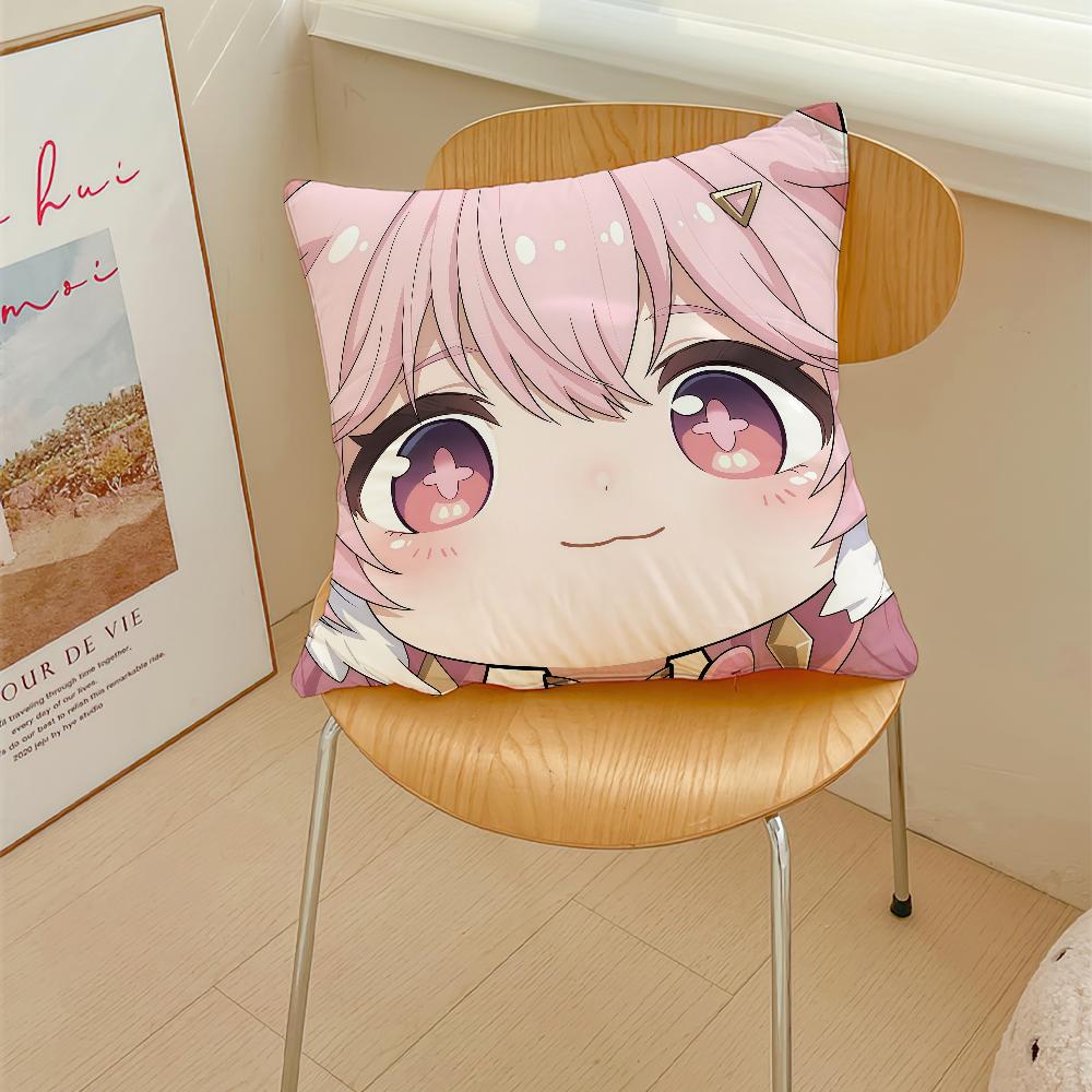 Wuthering Waves face Cute Q-version q cushion cover Pillow Cover Decoration Room Home Sofa living Office Car Nordic Simplicity