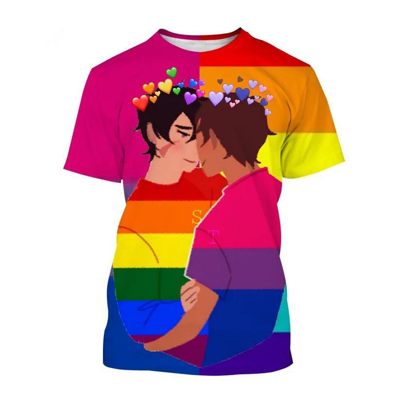 New Summer Love Is Love Pattern 3D Print T-Shirts Men Women Cute Short Sleeve T Shirt Oversized Harajuku Tees Tops Kids Clothing