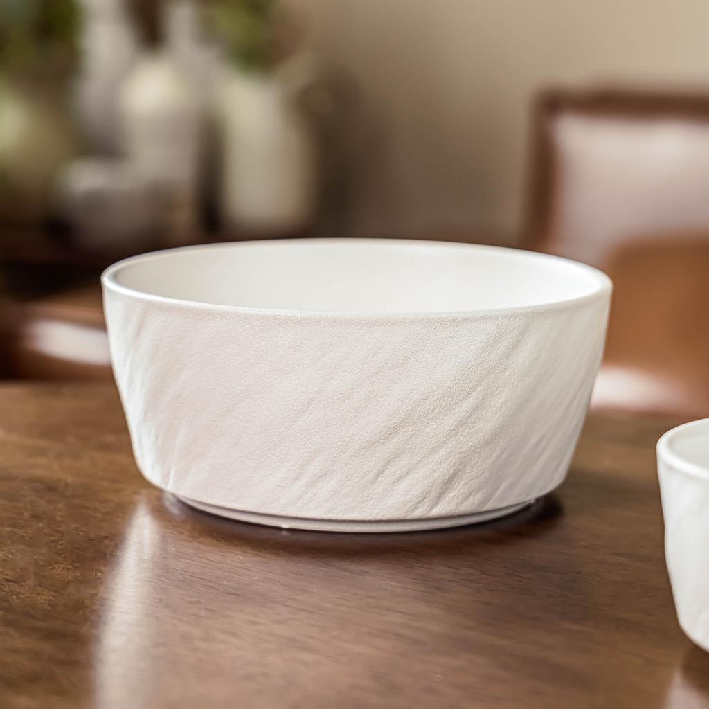 Domowa wysokiej klasy ceramiczna miska Czysto biała okrągła miska Naczynia Ryżowa miska Miska na zupę Restauracja Duża miska Miska na dania zachodnie