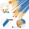 Children's Paintbrush Set: 10-Piece Long Handle Nylon Brushes for Oil, Acrylic, and Watercolor Painting.