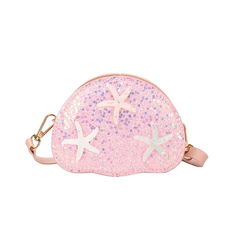 Sequin Kids Shell Mini Backpack Featuring Starfish Decoration Design Girls For