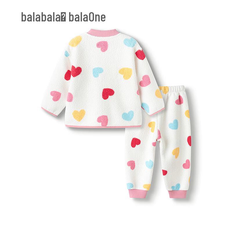 Balabala Kids' Winter Half Velvet Pajama Set