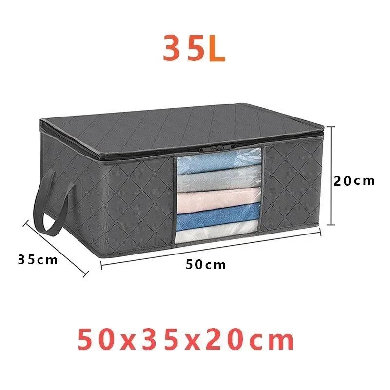 1/3/4/6/9 Pcs Foldable Comforter clothing Storage Bag Household Clothing Storage Box Dustproof Quilt Storage wardrobe organizer