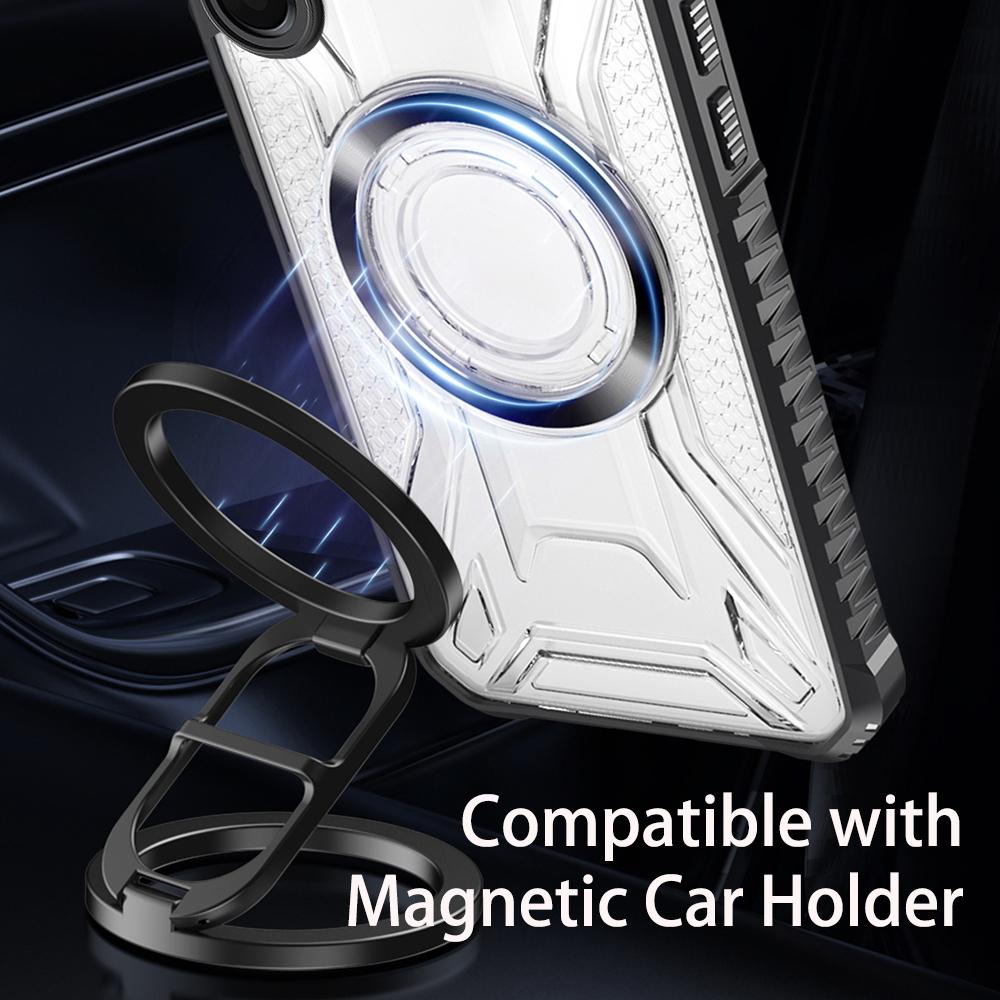 KEYSION Transparent Magnetic Case for Samsung A56 5G A36 A26 Soft Silicone+PC Shockproof Phone Back Cover for for Galaxy A16 5G