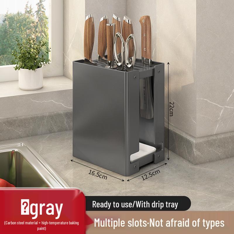 All-in-One Kitchen Knife and Utensil Storage Rack