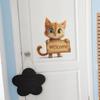Cartoon Cat Welcome Sign Wall Sticker Self-Adhesive Removable Kids Room Bedroom Home Decor