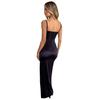 New European and American sexy women's dress with strappy, slim hem, slit and bodycon skirt