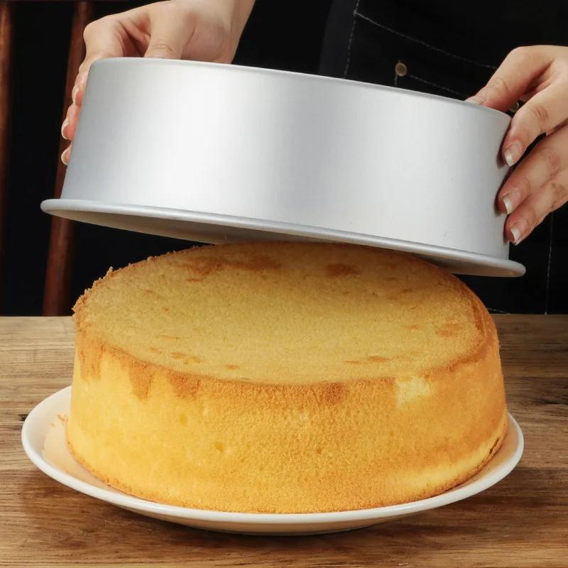 Round Cake Mold Aluminium Alloy Non-Stick Cake Pan Mousse Cake Tray Baking Mold Kitchen Removable Bottom Cake Decorating Tools