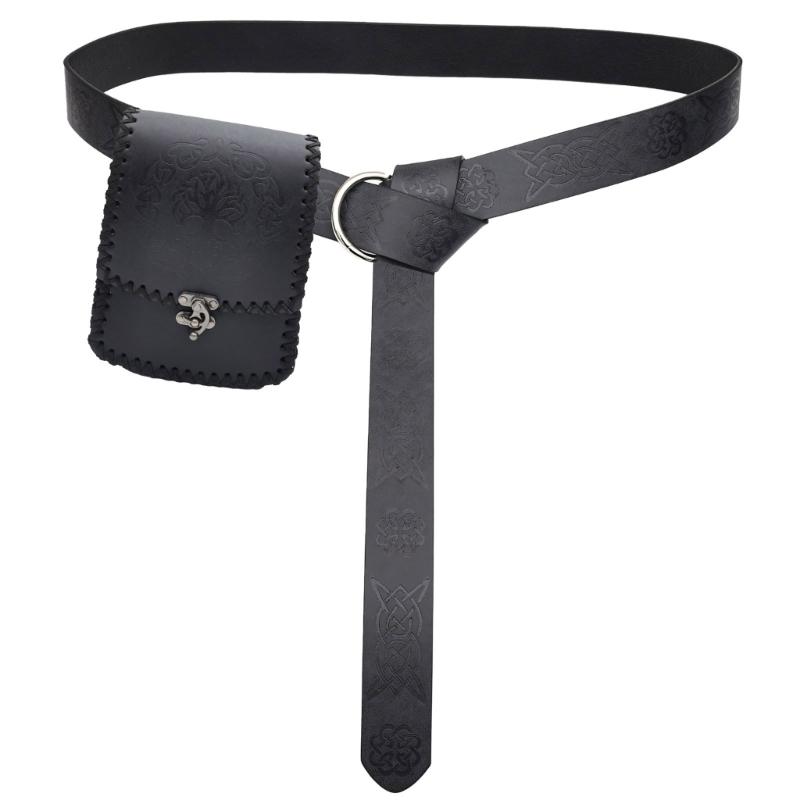 Medieval Waistband Vintage Cosplay Embossed Belt for Men Cosplay Supplies Waistband for Photoshoots and Stage