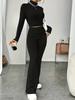 Women's Fashion Casual Color Matching Pullover Long Sleeve Sports Suit