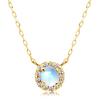 [Lara Christie] Necklace, Diamond, K18 Gold, Birthstone, Moonstone Lp56-0001-yg-06