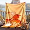Warm Flannel Blanket Avatar Pattern, Lightweight Comfortable Throw Blanket for Bed Sofa Use