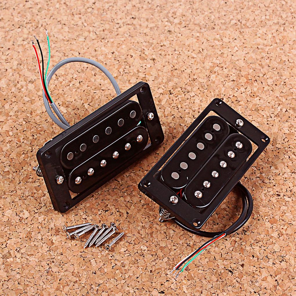 1 Pair Pickup Humbucker Bridge Neck Set Double Coil Pickups 5-core Wire