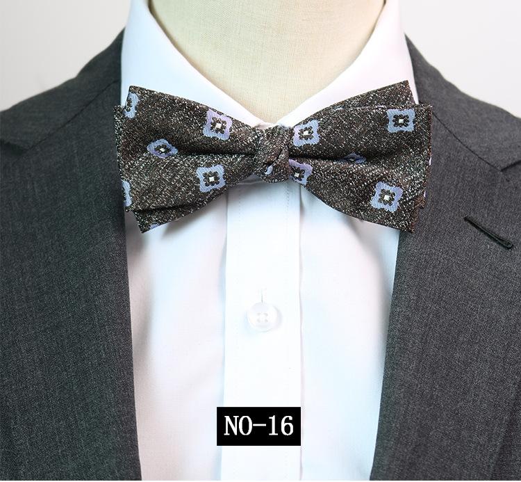 Pattern Bow Tie Men'S Banquet Business Wedding Groom Best Man Gentleman'S Dress Studio Burgundy Navy Bow