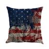 Super Soft Independence Day Linen Pillowcase Sofa Pad Set Home Decoration