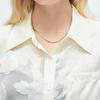 19mm Elastic Double Qiao Spring/Summer Collar Unique Jacquard Sweet Aging Mulberry Silk Shirt for Women