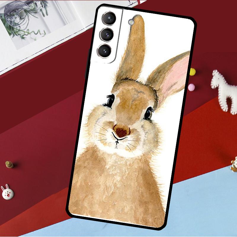 Cute Bunny Rabbit Funda For Samsung Galaxy S25 S23 S22 S20 S24 Ultra S9 S10 Plus S21 FE S25 FE Phone Case