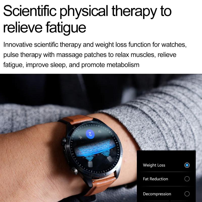 2025 New CES Science Sleep Aid Smart Watch Men Laser Treatment Three High ECG+PPG Body Temperature BT Call Health Smartwatches