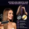 Wireless 2-in-1 Straightening Curling Comb Anti-Scald LED Display USB Rechargeable Portable for Home Travel All Hair Types