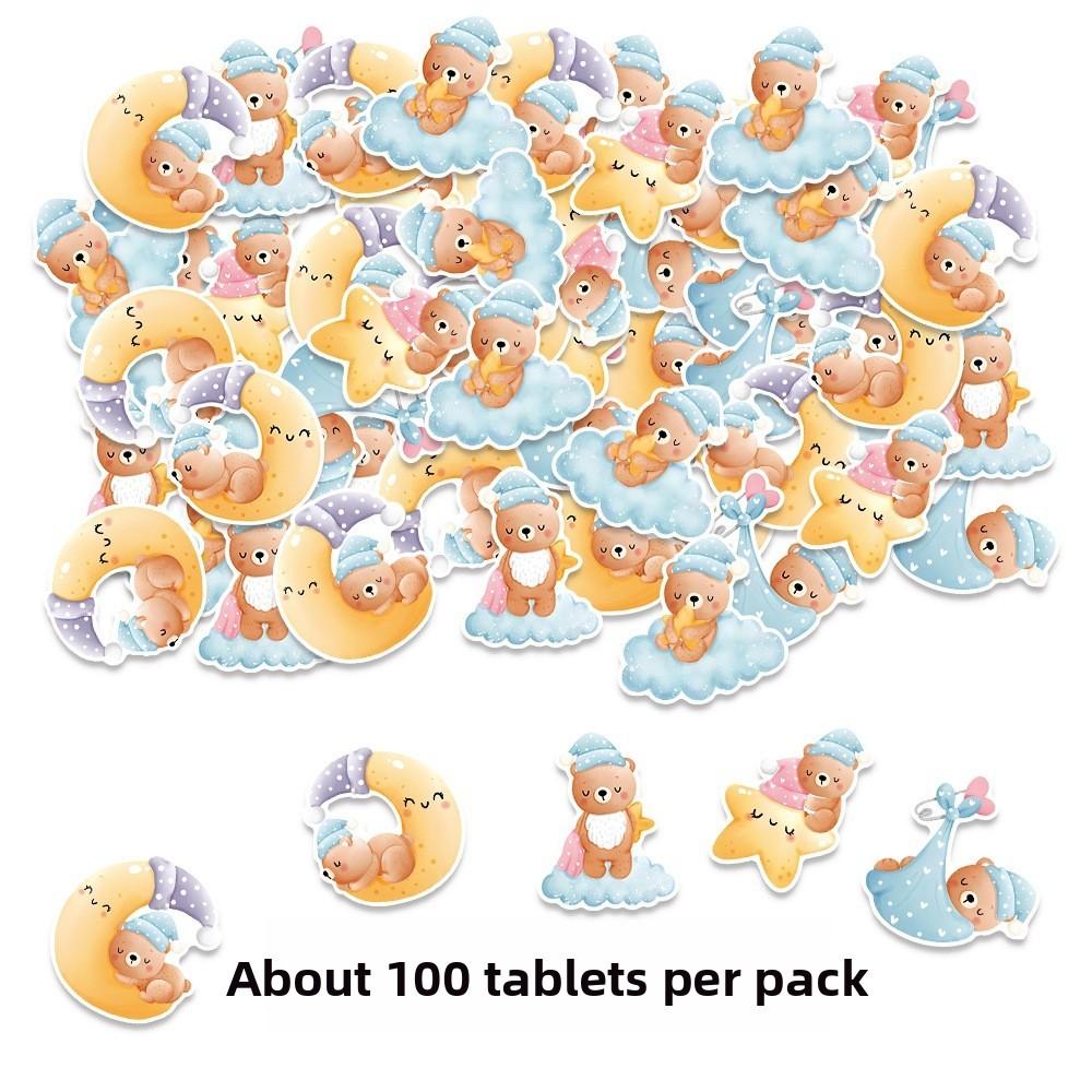 Goodnight Theme Bear Confetti Birthday Event Desktop Decoration Props Throwing