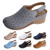 Adjustable Wedge Heel Versatile Platform Plus Size Casual Stylish Simple Closed Two Strap Sandals Women Slide Sandals For Women