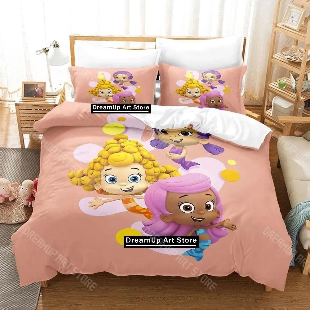 Set Biancheria da Letto Bubble Guppies Stampa 3D Singolo Gemello Matrimoniale Queen King Size Set Letto Adulto Bambino Camera da Letto Set Copripiumino
