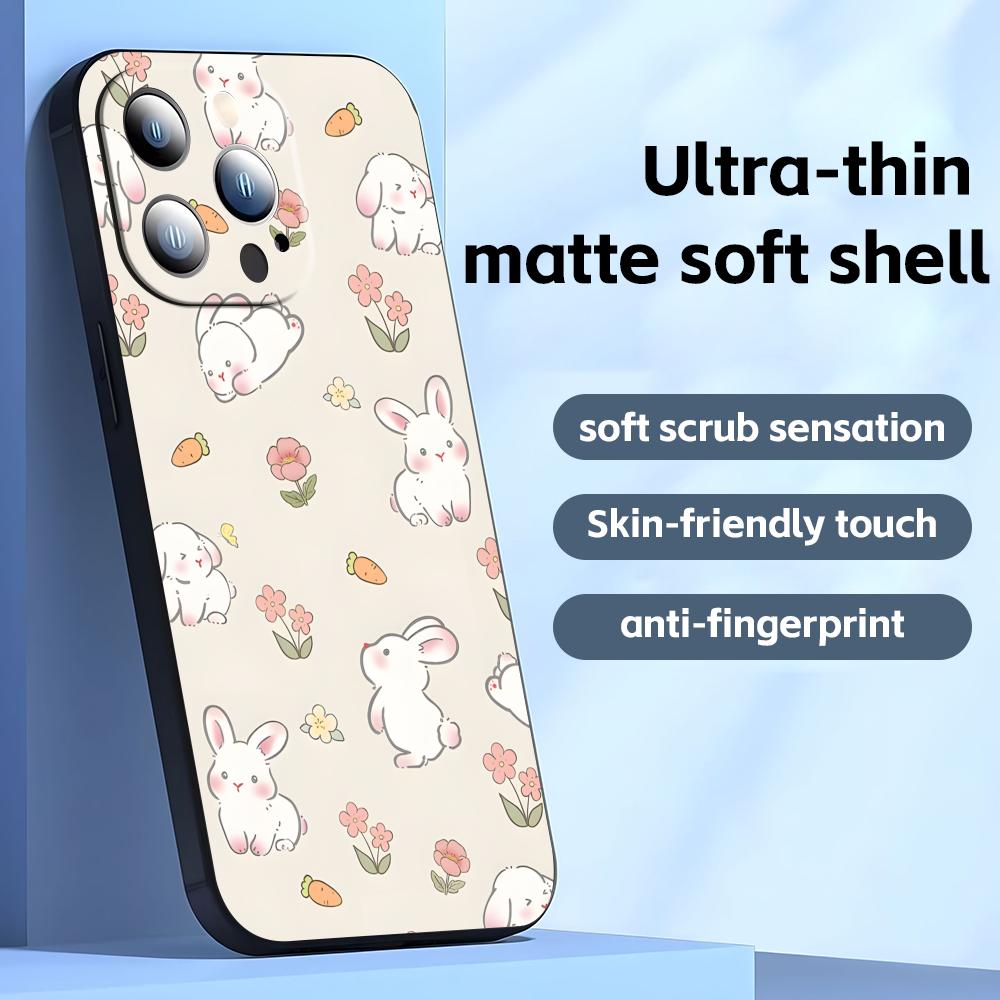 Easter Phone Case For iPhone17 16 16e 15 14 13 12 11 Plus Mini Pro Max Soft Black Shockproof Cover