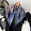 Oil Painting Retro Literary Silk Scarf Cotton Square Versatile Cashew Nut 70cm Square Waist Seal Belt