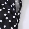 Popular spring new European and American temperament elegant casual classic polka dot mini dress
