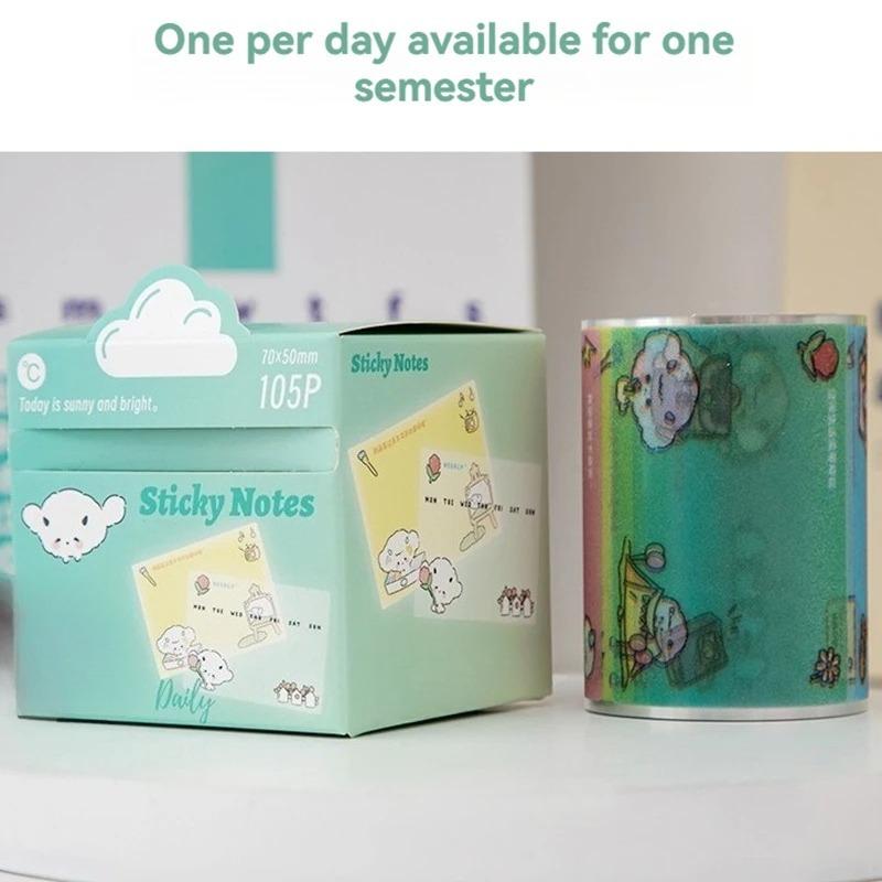 Transparent Pearlescent Pull Out Sticky Notes Stickers Notepads for Students Small Note Stickers for Marking