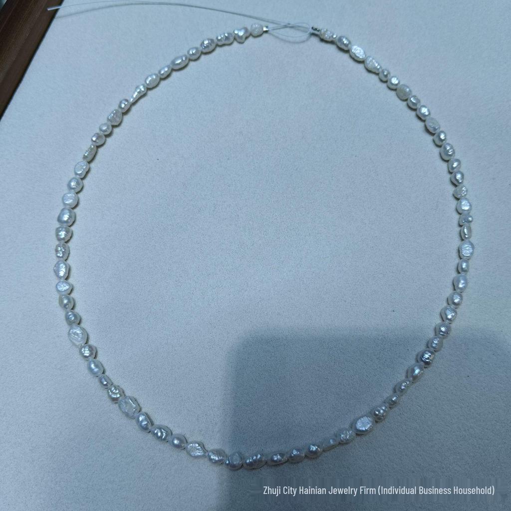 4-5mm Freshwater Keshi Pearl Baroque Necklace & DIY Bracelet Loose Beads