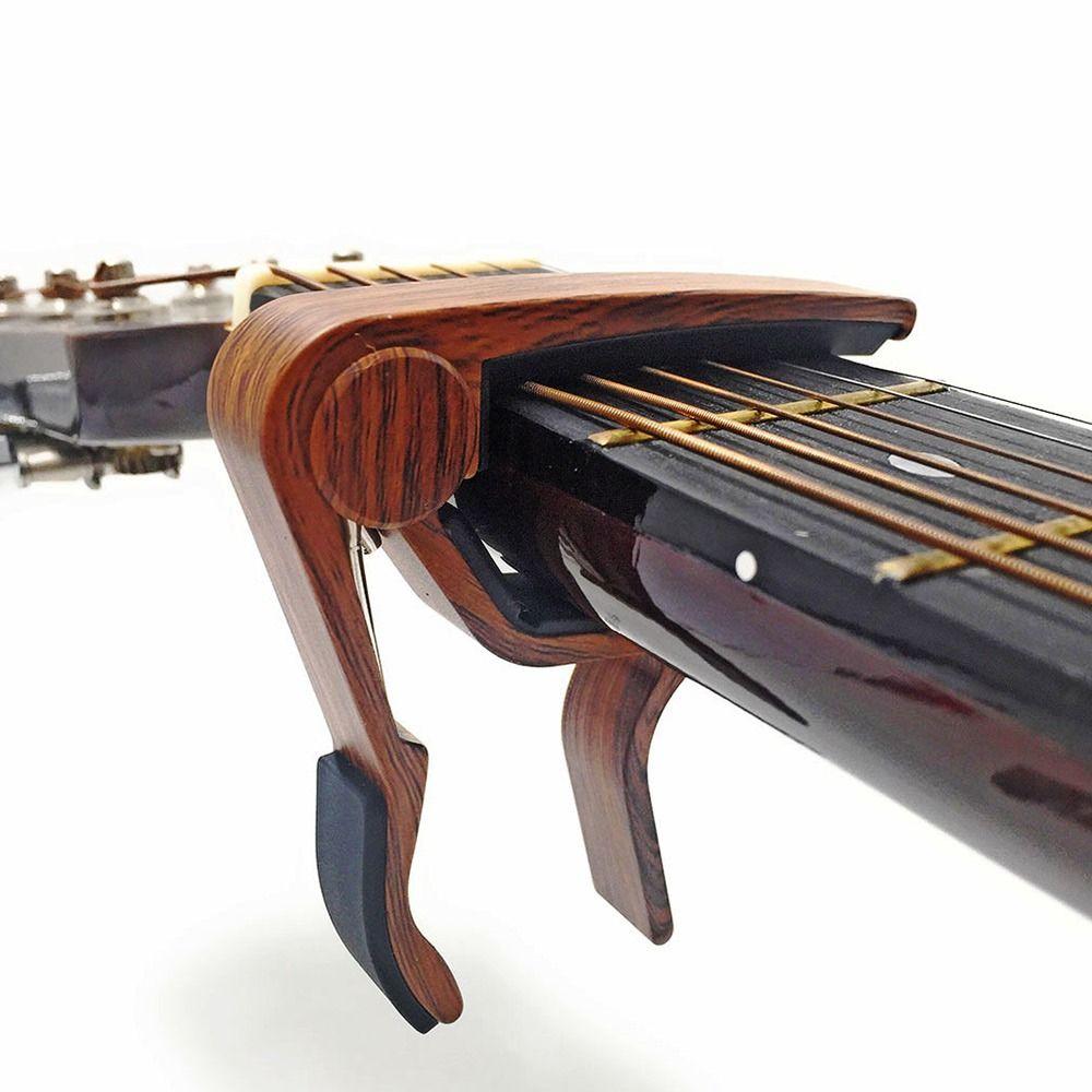 Wood Grain Guitar Capo Universal Guitar Tone Adjusting Clamp for Acoustic Classic