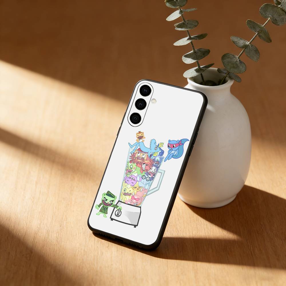 h-Happy T-Tree Friends Phone Case For Samsung Galaxy A20,21s,22,31,32,52,53,72,73,80,91 Soft Black Shell