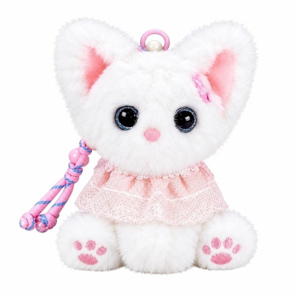 Soft Plush Plush Cat Keychain Big Ears Curly Fleece Accessory  Birthday Present